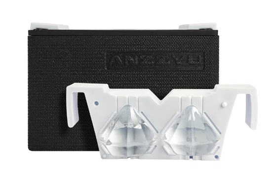 ANZZYU透明氷メーカー（2個取り)ダイヤモンド型
